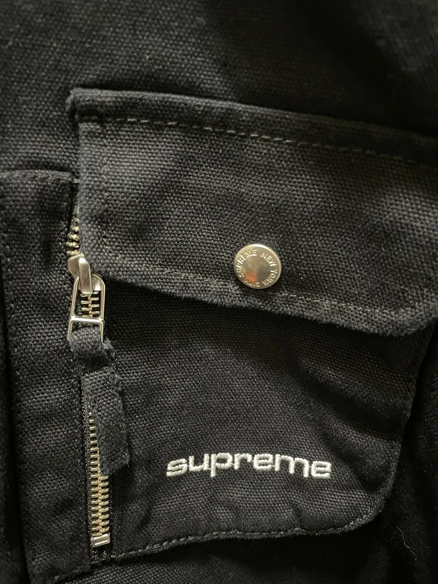 Supreme Canvas Clip Jacket Men's SIZE SMALL Black Lobster Clip and