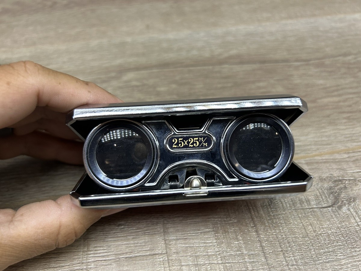 Vintage Eikow Travelers Opera Glasses Collapsible Binoculars