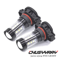 5202/H16 LED Fog Light Bulbs For Chevy Silverado 1500 2500HD 2007-2015 6000K