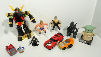 Junk Drawer Lot Misc Toys Power Rangers Hot Wheels Wrestling Action Figures