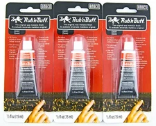 Amaco Rub 'n Buff Ebony Black Lot of 3 Tubes Wax Metallic Finish