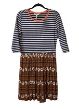 Matilda Jane Dress Women’s Size Small Winsome Striped Floral Mixed Print