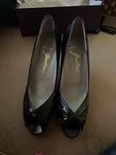 VTG 70s Garolini Womens 7.5 N Brn Leather Suede Stiletto Pumps Heels Italy. NIB