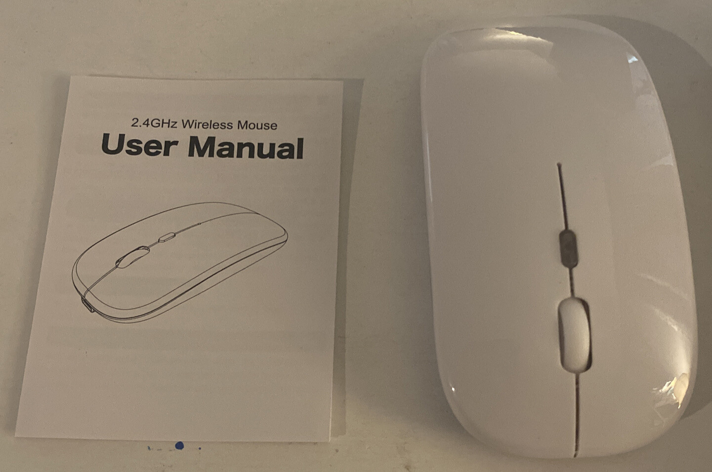 Rechargeable White Wireless Mouse for Laptops and Computers-image