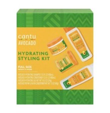 Cantu Avocado Hydrating Styling Kit Mens Full Size Products Inside Set of 4 New