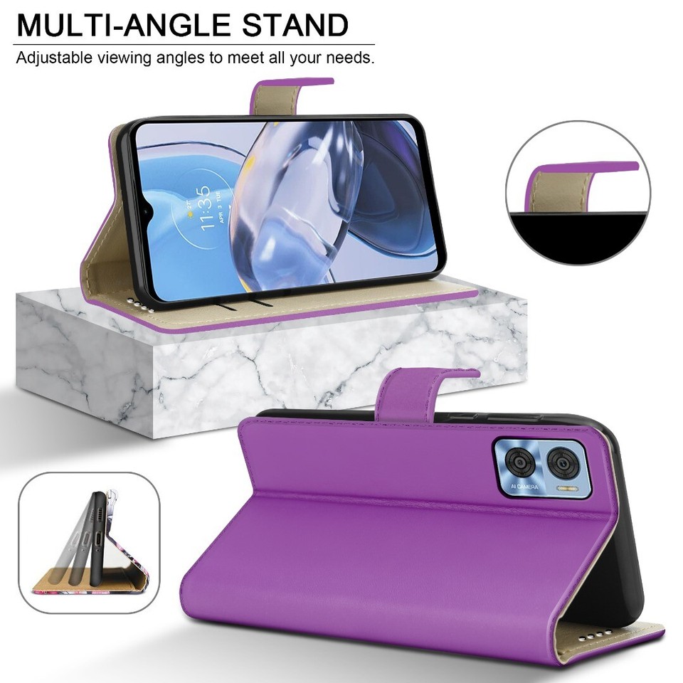 JZ Pour Moto E22 / Moto E22i Case Puremium Flip Wallet Cover Shockproof - View #10