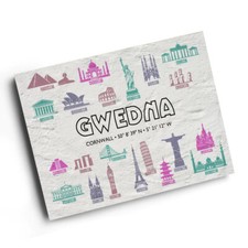 A4 PRINT - Gwedna, Cornwall - World Landmarks