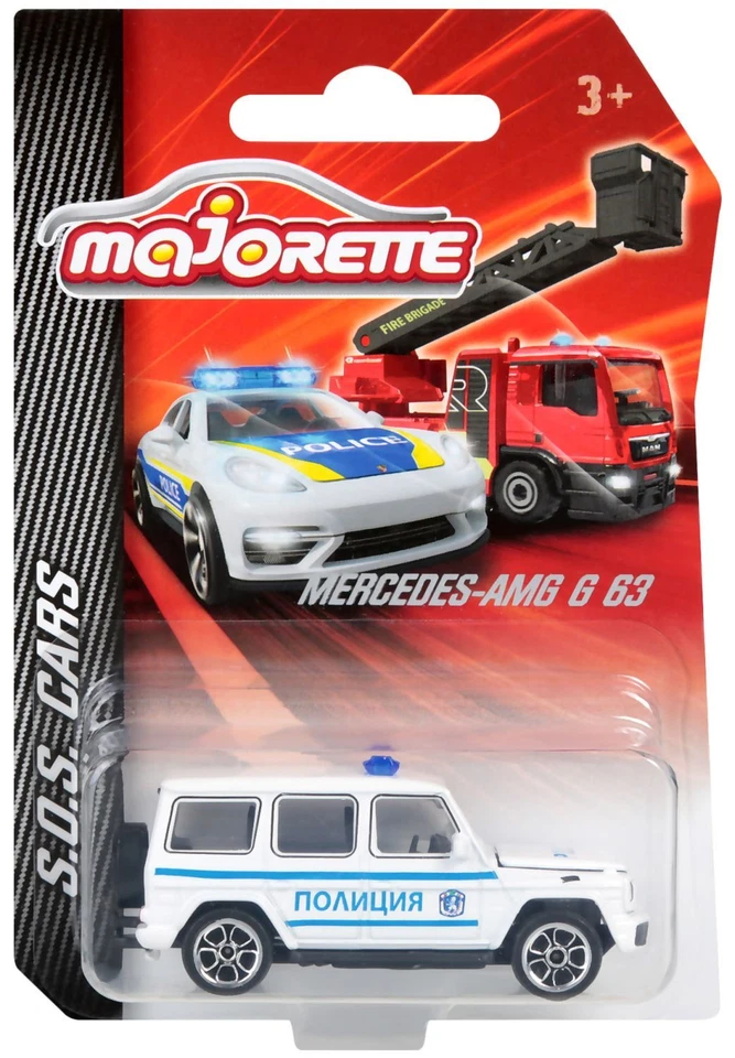 Mercedes-AMG G63 Policía Búlgara W463 Majorette S.O.S. Coches 250B 2020 coche 1:64 Foto 2 de 2