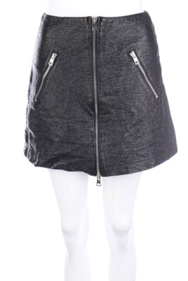 TENAX Faux Leather-Mini-Rock Zipper I 42 = D 36 schwarz