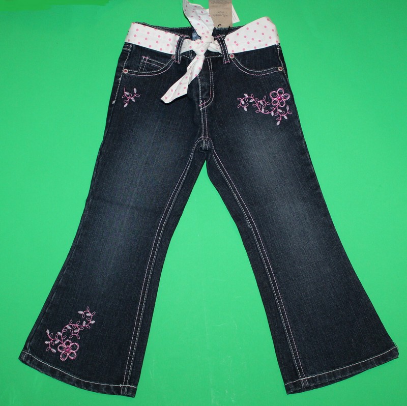 4 NWT Pumpkin Patch STRAWBERRY DELIGHT Blue Stretch Pink Dot JEANS Pants Girls 
