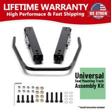 Heavy Duty Seat Slider Track Bracket Set Aessembly Kit Dual Lock For NRG Sparco