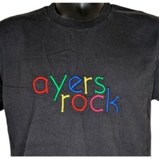 Ayers Rock Uluru Vintage 80s Tshirt Embroidered The ABoriginals Size M