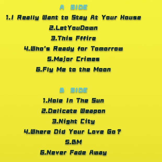 Cyberpunk 2077 Edgerunners  Fluorescent Green Cassette Tape Anime Tracks - Image 3 of 4