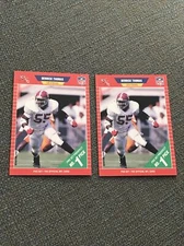 LOT (2) 1989 Pro Set #498 DERRICK THOMAS Football NFL Rookie Cards Pack Fresh