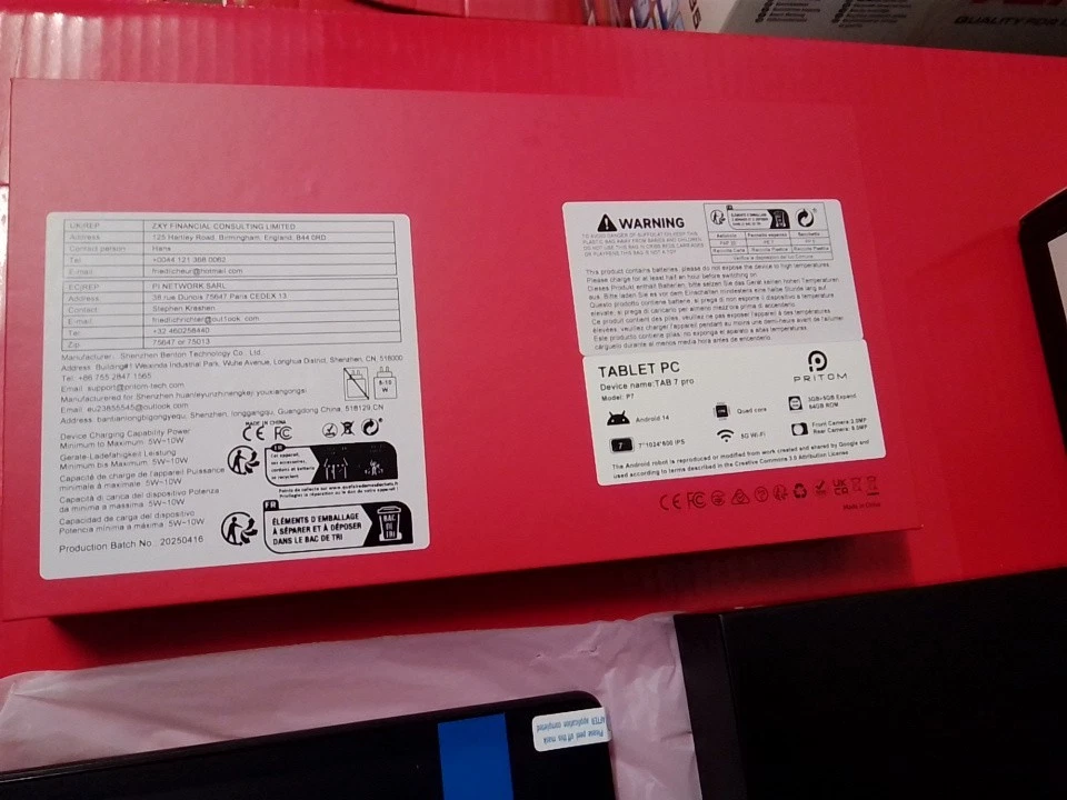 NO SIM 7 Pollici Android 14 Tablet 8 GB RAM 64 GB ROM, 8 Core, 5G Wifi NO SIM - Immagine 4 di 4