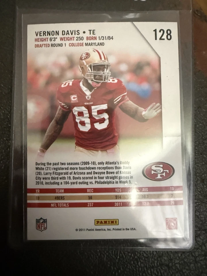 2011 Panini Rookies & Stars Longevity - Vernon Davis #128 - Image 2 of 2