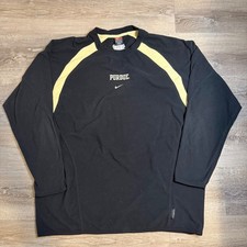 Nike Purdue Boilermakers Therma-FIT Fleece Pullover Black Gold Mens XXL NCAA