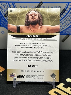 2025 AEW Wrestling UD Dynamite #/249 29 Jack Perry