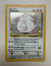 Chansey 3/130 Pokémon TCG Base Set Holo Rare Card English 2000 WOTC HP120