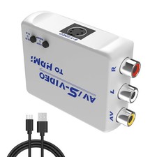 RCA AV to HDMI Converter S Video Composite CVBS Audio...