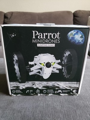 ホビーラジコン Parrot MINIDRONES JUMPING SUMO Parrot Jumping Sumo MiniDrone White Original Box And Parts TESTED