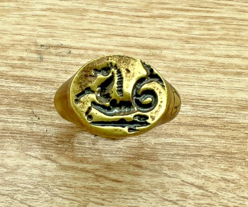 Legio Roman seal ring Handmade Bronze Vintage Antique Look spqr rare ancient
