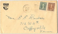 Canada #218, 231 Victoria B.C. to Coffeyville KS, 1937
