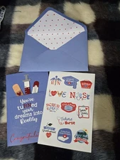 Card For Graduation Nurse RN Comes with Cute Stickers!!! No Date, Brand NEW