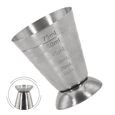 75ml Edelstahlmessbecher Jigger Shot Drink Spiritus Mixed Cocktail Becher
