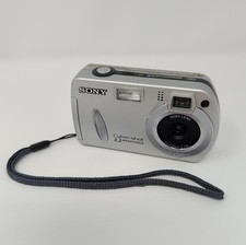 Sony Digital Camera Cybershot DSC-P32 3.2MP Silver Tested Working w/ Memory Card