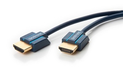 clicktronic Ultra Slim High Speed HDMI Kabel mit Ethernet 0,5 m (1er Faltschacht