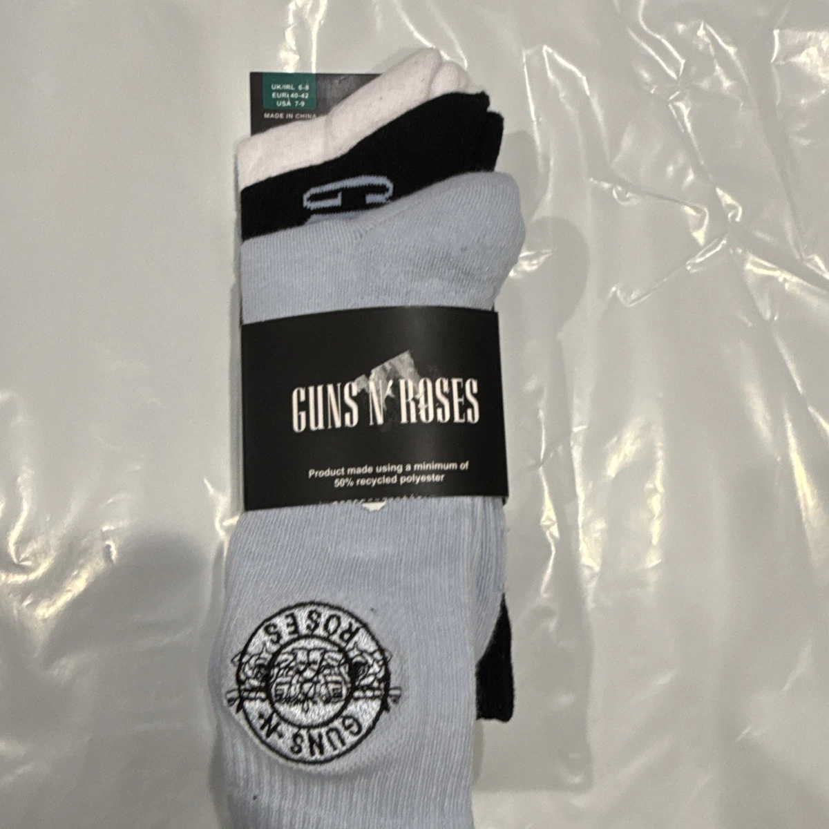 Paquete de 3 calcetines Guns N Roses Primark para hombre talla 7-9 EE. UU.