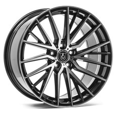 22x9 Axe EX40 Black And Polished Face Wheels Blank (35mm) Set of 4