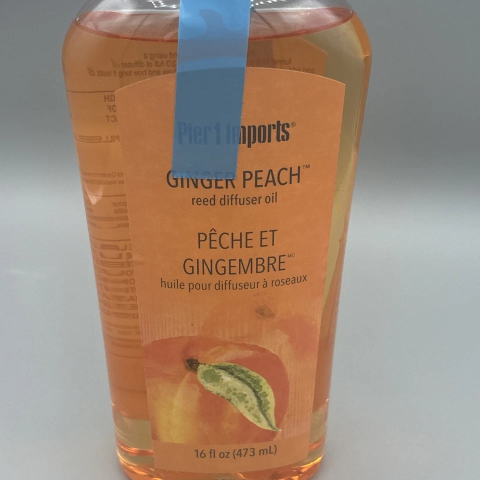 Brand New Never Opened PIER 1 Imports Ginger Peach Reed Diffuser Oil 16 Fl Oz - Image 2 of 3