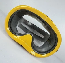VTG Dolfino Single-Lens Snorkel Mask Yellow Tempered Glass USA Europe “Scriviu”