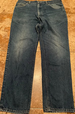 VINTAGE LEE JEANS STRAIGHT FIT MADE IN USA DISTRESSED  MENS 36 x 30  MED WASH