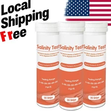 50ct Urine Salt Test Strips - Accurate Sodium Chloride & Salinity Urinalysis Kit