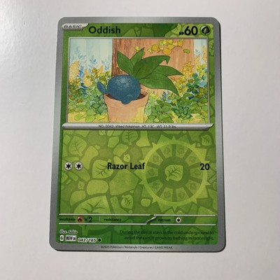 Oddish 151 Reverse Holo Pokémon TCG 043/165 Scarlet & Violet Common