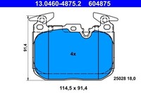 1 X Bremsbelagsatz BremsbeläGe ATE 13.0460-4875.2 FüR BMW