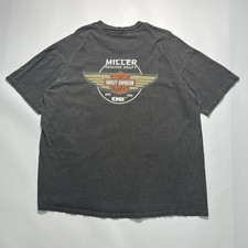 90's Harley-Davidson USA Made American Vintage T-shirt XL Charcoal Black Oni