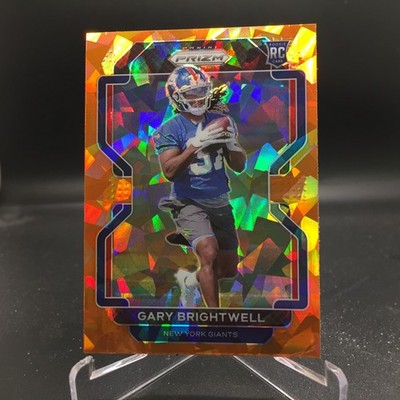 Gary Brightwell 2021 Panini Prizm Orange Ice 400 New York Giants Rookie