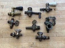 Vtg Lot Antique Brass  Gas Valve Salvage Petcock Valves