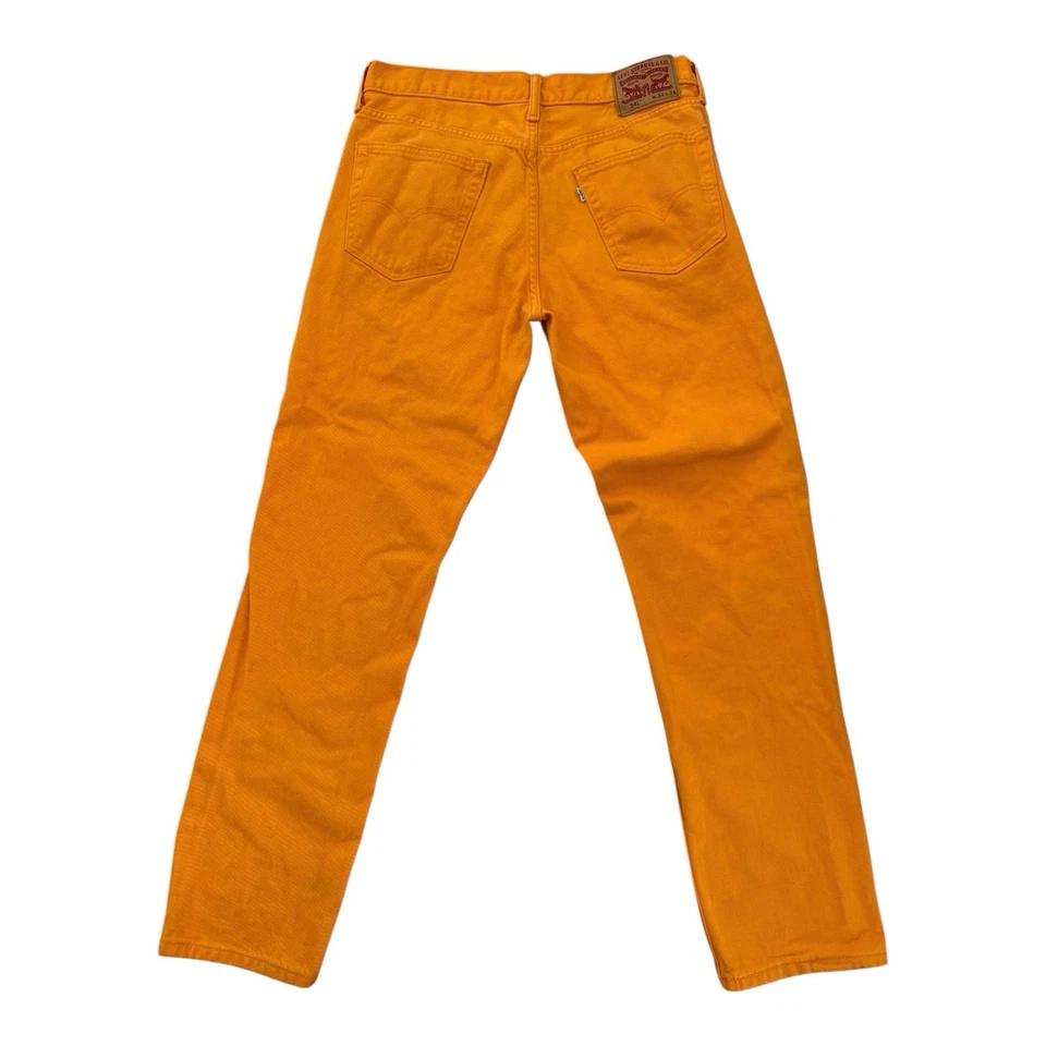 Jeans Levis 514 para hombre 34x34 (34x32) calce recto blanco lengüeta calabaza naranja Foto 3 de 4
