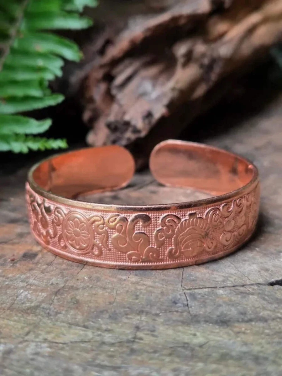 Pure Copper Bracelet - Floral Non-Magnetic
