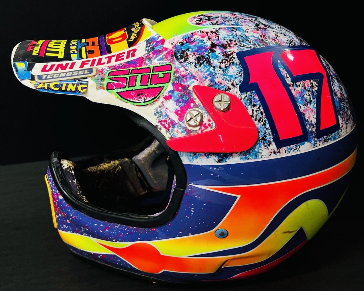 Ezra Yogi Lusk #17 Bell Helmet Custom SND TLD 1994 94 Supercross
