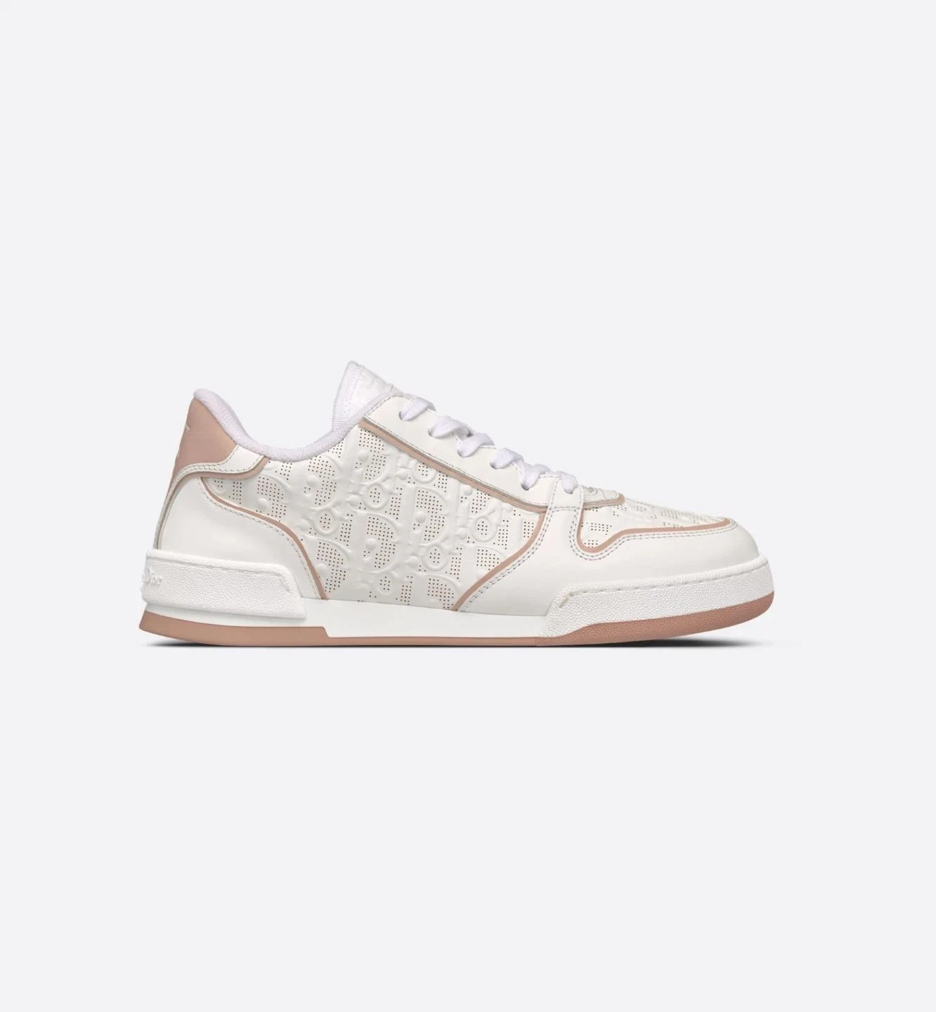 Baskets basses en cuir perforé au laser oblique DIOR ONE