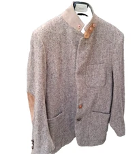 VTG Strawbridge & Clothier Men’s Sz 39R 100% Wool Blazer Elbow Patches USA Made