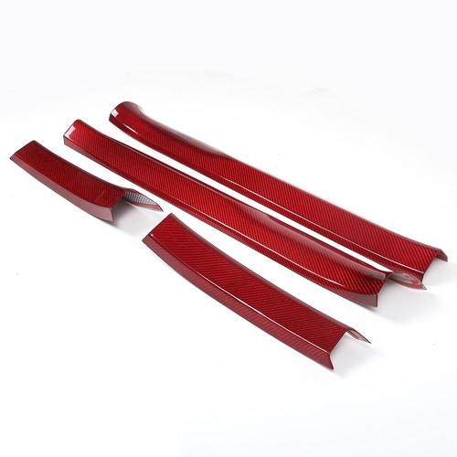 Red Real Carbon Fiber Full Interior Set Decor Cover Trim Kit for Corvette C8 20+ - Picture 426 of 444