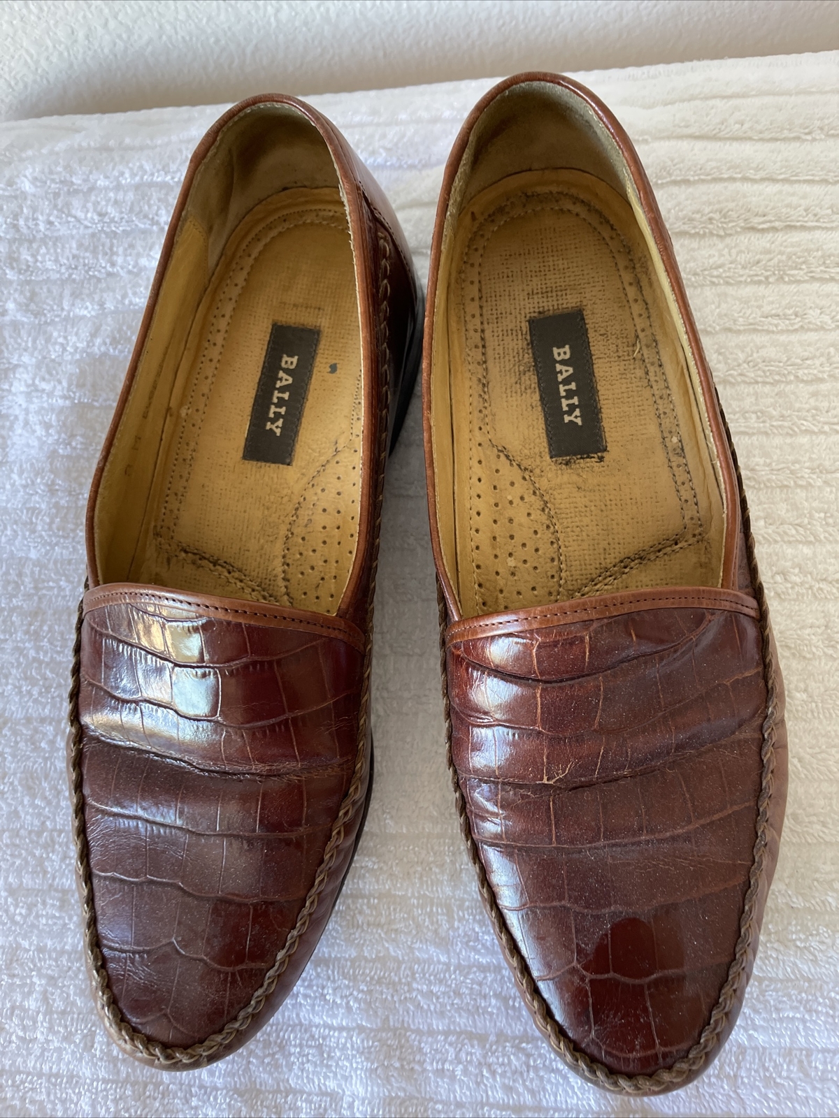 Bally Brown Loafer Shoes Made in Italy, Size 8M … Gem