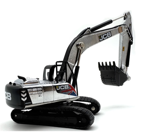 1:76 Silver JCB Construction Excavator Digger Model Diecast Metal - Picture 10 of 13